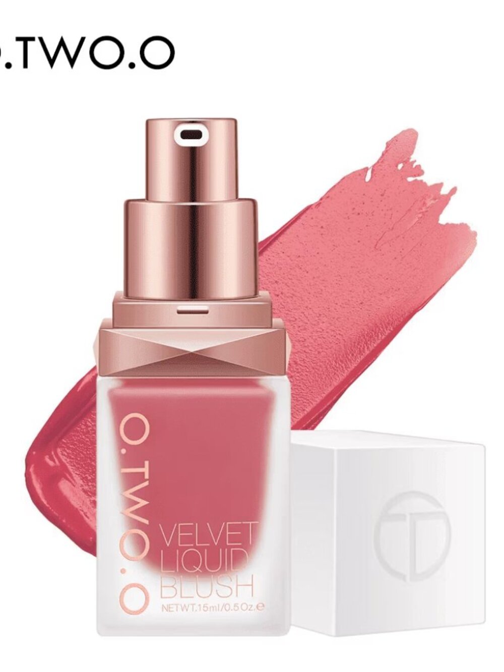 O.TWO.O Velvet Liquid Blush 03 Rose Bengal – Dewy Buildable Cheek Color